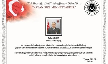 Hakkari’de Rahatsızlanan Astsubay Talat Okur Şehit Oldu!