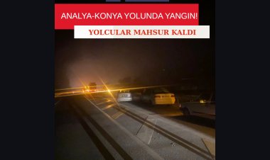 Antalya–Konya Yolunda Yangın Alarmı: Kamyon Yandı, Trafik Felç Oldu!