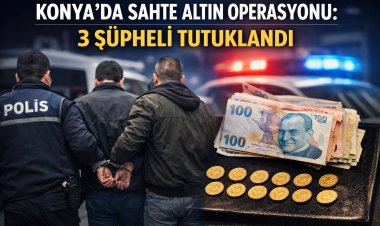 Konya’da Sahte Altın Operasyonu: 3 Şüpheli Tutuklandı!