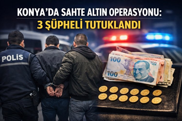 Konya’da Sahte Altın Operasyonu: 3 Şüpheli Tutuklandı!