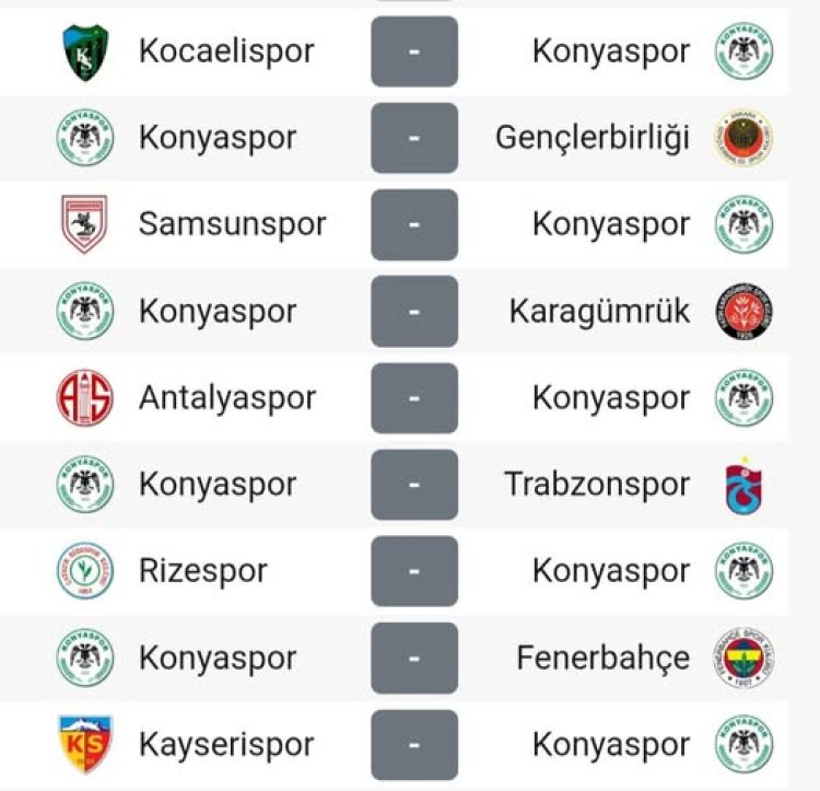 LİGDE KALAN MAÇLAR